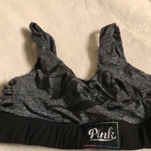 Pink sports bra